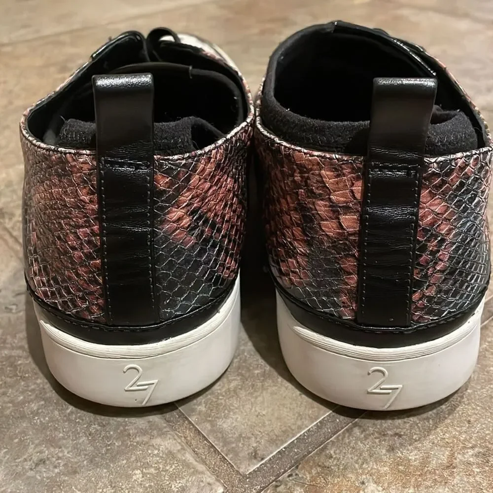27Edit Naturalizer Valarie Leather Snake Print Sneaker Shoes Womens Size 9M